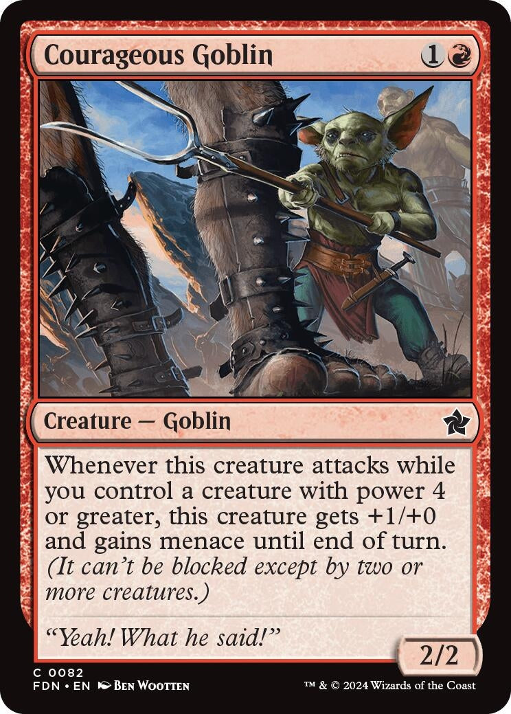 Image for Courageous Goblin (82) (Foundations) - Magic: The Gathering