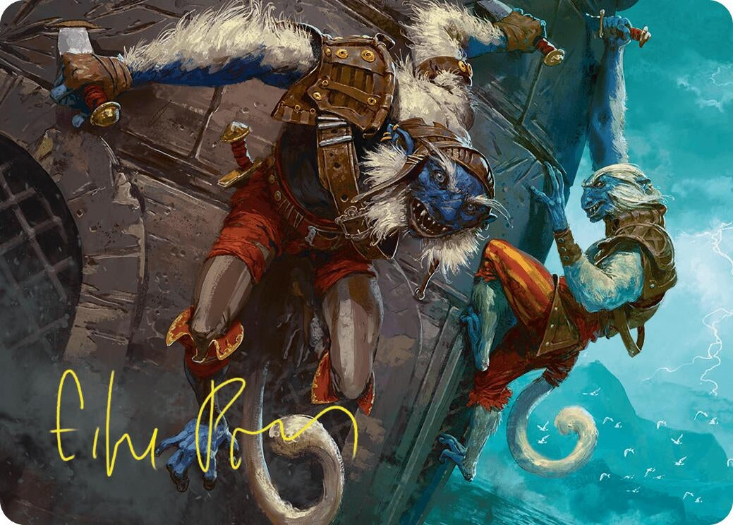 Image for Goblin Boarders Art Card (11/54) (Gold-Stamped Signature) (11) (Foundations) - Magic: The Gathering