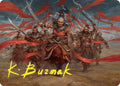 Image for Alesha, Who Laughs at Fate Art Card (14/54) (Gold-Stamped Signature) (14) (Foundations) - Magic: The Gathering