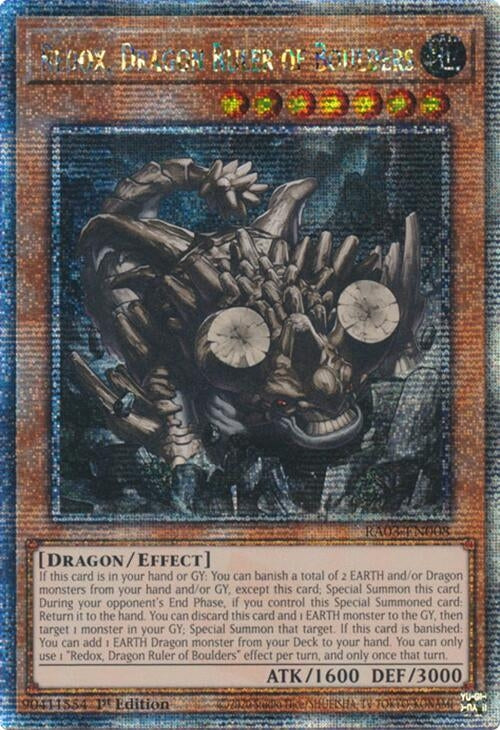 Image for Redox, Dragon Ruler of Boulders (Quarter Century Secret Rare) (RA03-EN008) - YuGiOh