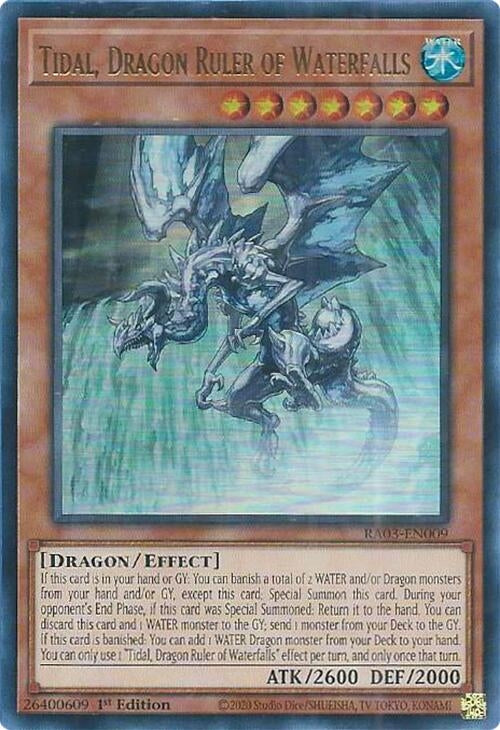 Image for Tidal, Dragon Ruler of Waterfalls (UR) (RA03-EN009) - YuGiOh