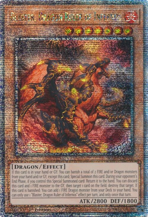 Image for Blaster, Dragon Ruler of Infernos (Quarter Century Secret Rare) (RA03-EN010) - YuGiOh