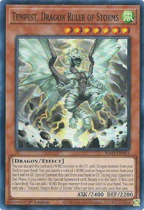 Image for Tempest, Dragon Ruler of Storms (RA03-EN011) - YuGiOh