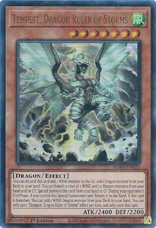 Image for Tempest, Dragon Ruler of Storms (UR) (RA03-EN011) - YuGiOh