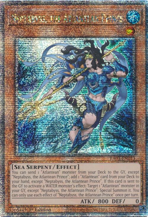 Image for Neptabyss, the Atlantean Prince (Quarter Century Secret Rare) (RA03-EN013) - YuGiOh