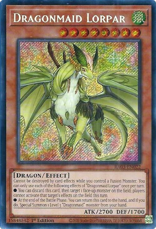 Image for Dragonmaid Lorpar (Secret Rare) (RA03-EN022) - YuGiOh
