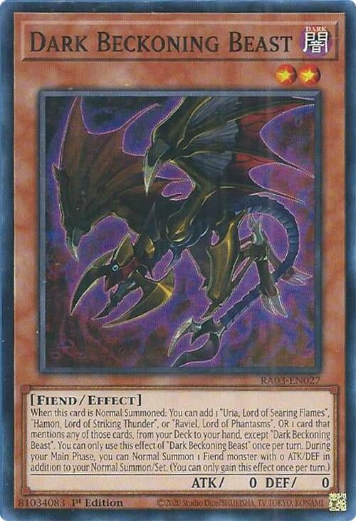 Image for Dark Beckoning Beast (RA03-EN027) - YuGiOh