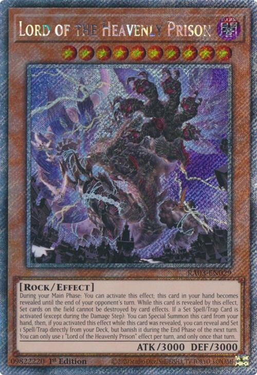 Lord of the Heavenly Prison (Platinum Secret Rare) (RA03-EN029)