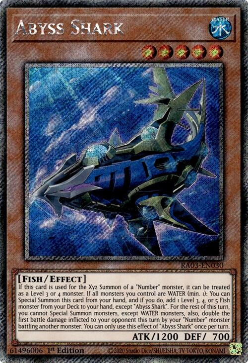 Abyss Shark (Platinum Secret Rare) (RA03-EN030) (Quarter Century Bonanza)