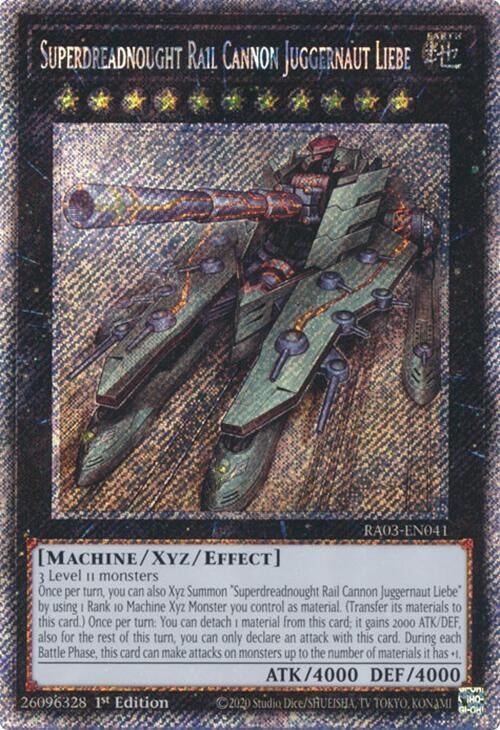 Superdreadnought Rail Cannon Juggernaut Liebe (Platinum Secret Rare) (RA03-EN041)