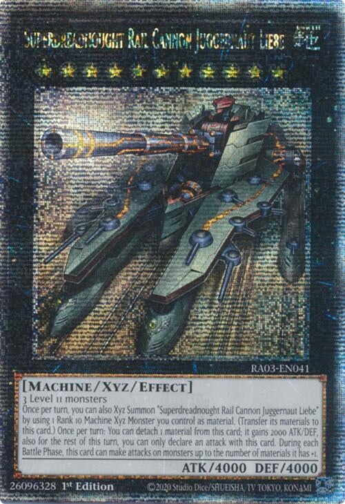 Image for Superdreadnought Rail Cannon Juggernaut Liebe (Quarter Century Secret Rare) (RA03-EN041) - YuGiOh