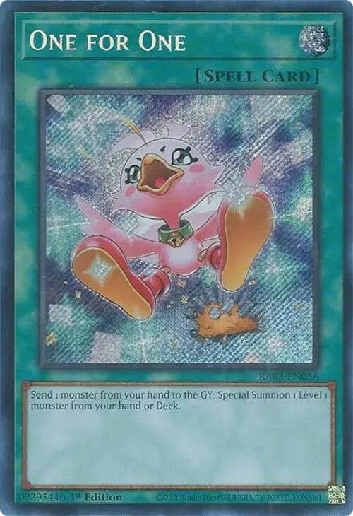 Image for One for One (Alternate Art) (Secret Rare) (RA03-EN056) - YuGiOh