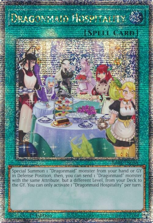Image for Dragonmaid Hospitality (Alternate Art) (Quarter Century Secret Rare) (RA03-EN068) - YuGiOh