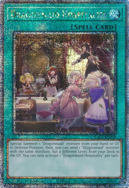 Image for Dragonmaid Hospitality (Quarter Century Secret Rare) (RA03-EN068) - YuGiOh
