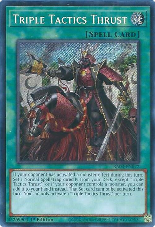Image for Triple Tactics Thrust (Secret Rare) (RA03-EN072) - YuGiOh