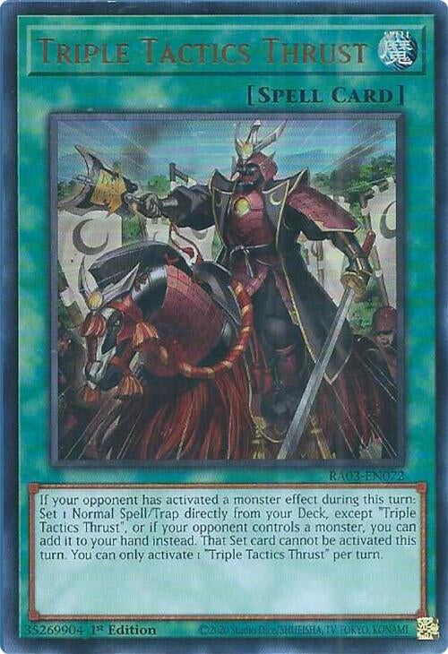 Image for Triple Tactics Thrust (UR) (RA03-EN072) - YuGiOh