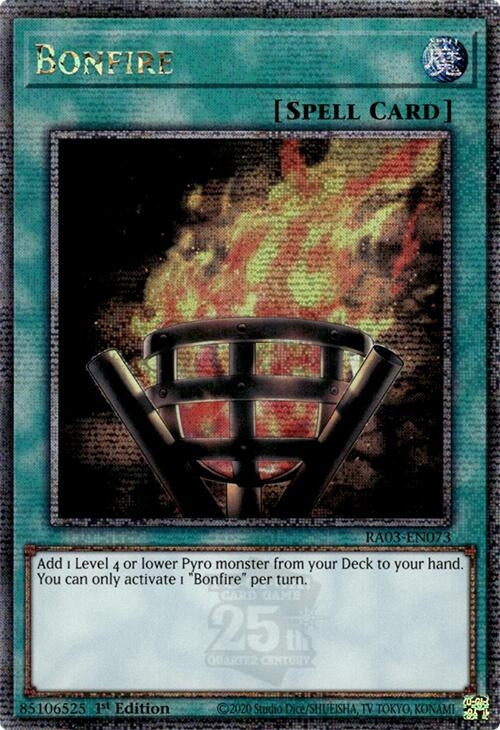 Image for Bonfire (Quarter Century Secret Rare) (RA03-EN073) - YuGiOh