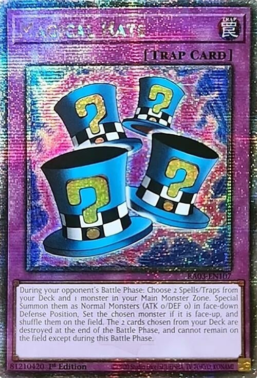 Image for Magical Hats (Quarter Century Secret Rare) (RA03-EN107) - YuGiOh
