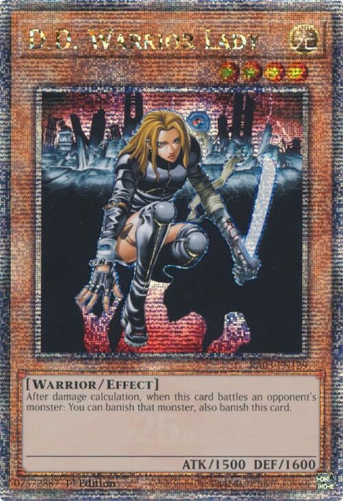 Image for D.D. Warrior Lady (Quarter Century Secret Rare) (RA03-EN129) - YuGiOh