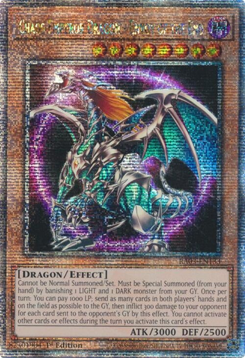 Image for Chaos Emperor Dragon - Envoy of the End (Quarter Century Secret Rare) (RA03-EN133) - YuGiOh
