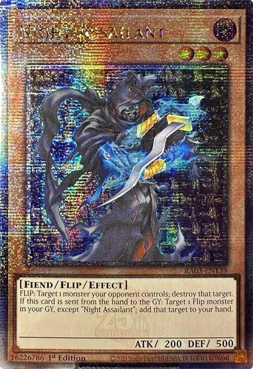 Image for Night Assailant (Quarter Century Secret Rare) (RA03-EN139) - YuGiOh