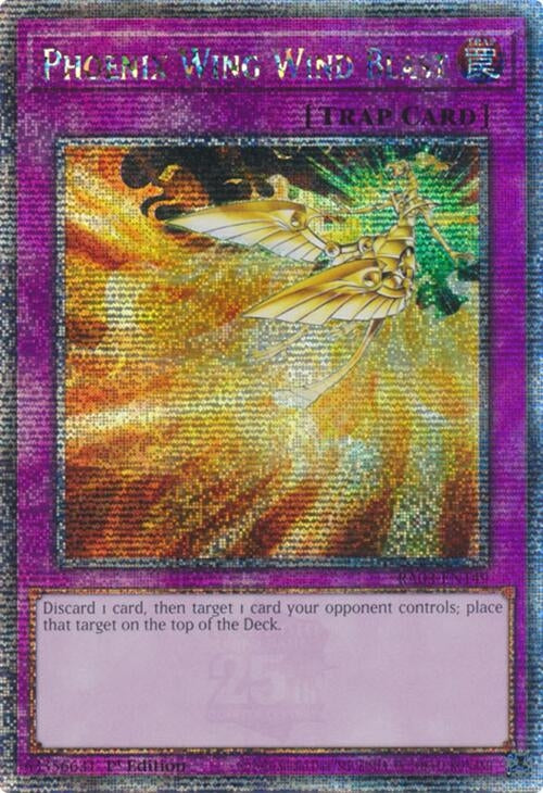 Image for Phoenix Wing Wind Blast (Quarter Century Secret Rare) (RA03-EN149) - YuGiOh