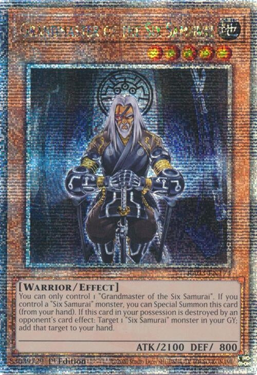 Image for Grandmaster of the Six Samurai (Quarter Century Secret Rare) (RA03-EN174) - YuGiOh