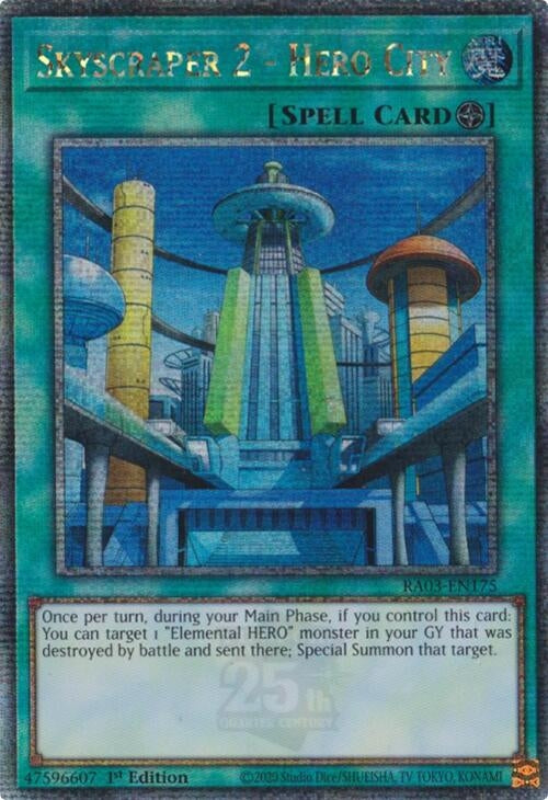 Image for Skyscraper 2 - Hero City (Quarter Century Secret Rare) (RA03-EN175) - YuGiOh