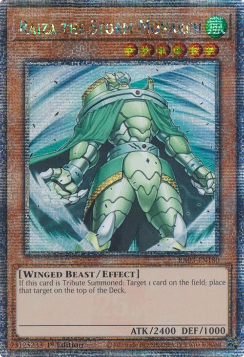 Image for Raiza the Storm Monarch (Quarter Century Secret Rare) (RA03-EN180) - YuGiOh