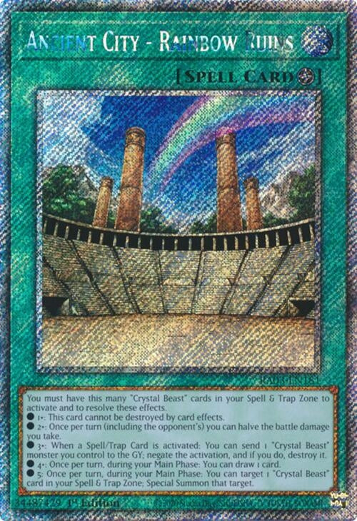 Ancient City - Rainbow Ruins (Platinum Secret Rare) (RA03-EN181) (Quarter Century Bonanza)