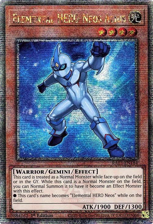 Image for Elemental HERO Neos Alius (Quarter Century Secret Rare) (RA03-EN184) - YuGiOh