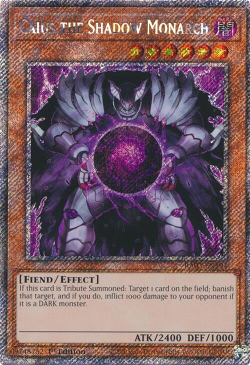 Caius the Shadow Monarch (Platinum Secret Rare) (RA03-EN194)