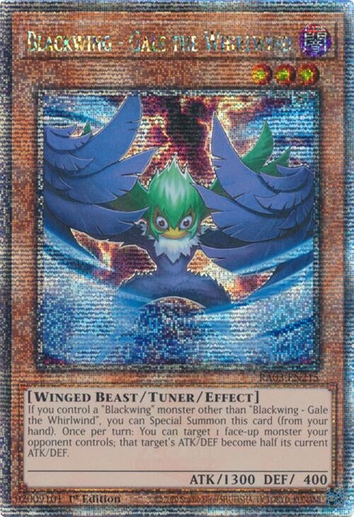Image for Blackwing - Gale the Whirlwind (Quarter Century Secret Rare) (RA03-EN215) - YuGiOh