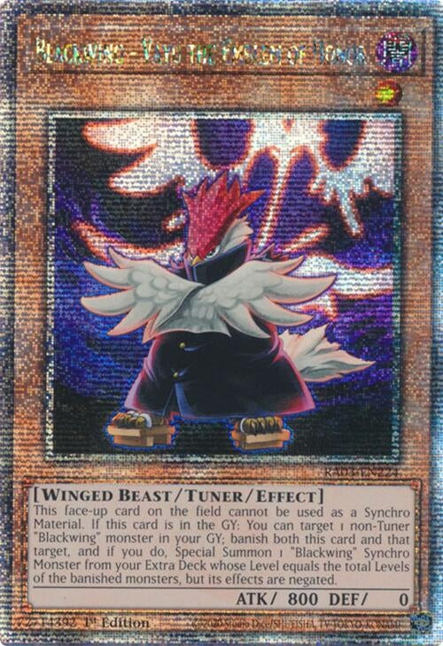Image for Blackwing - Vayu the Emblem of Honor (Quarter Century Secret Rare) (RA03-EN224) - YuGiOh