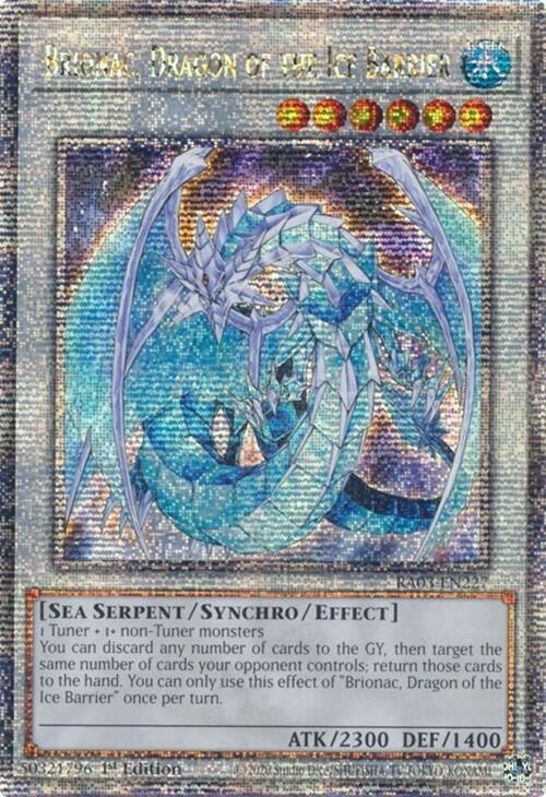 Image for Brionac, Dragon of the Ice Barrier (Quarter Century Secret Rare) (RA03-EN227) - YuGiOh