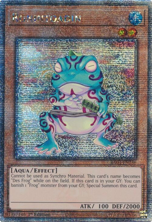 Image for Ronintoadin (Quarter Century Secret Rare) (RA03-EN236) - YuGiOh