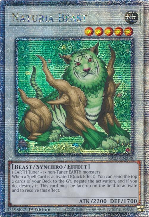 Image for Naturia Beast (Quarter Century Secret Rare) (RA03-EN238) - YuGiOh