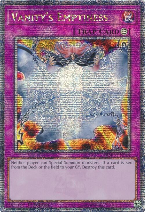 Image for Vanity's Emptiness (Quarter Century Secret Rare) (RA03-EN246) - YuGiOh
