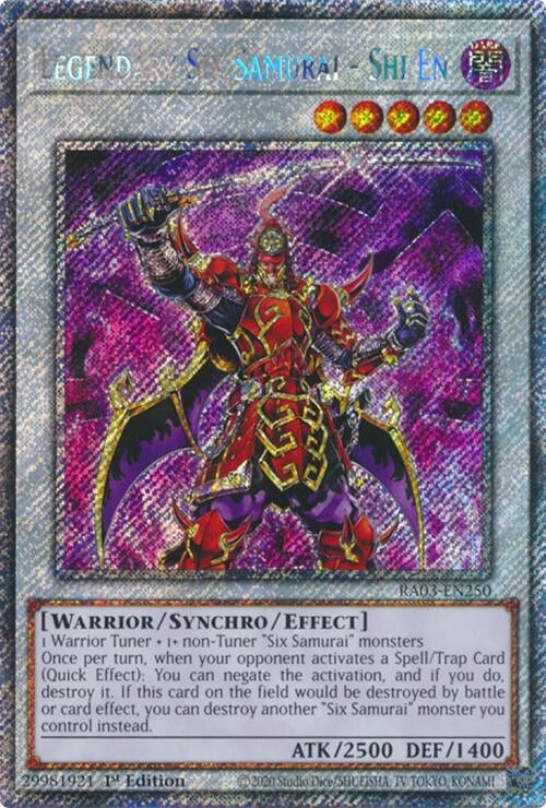 Legendary Six Samurai - Shi En (Platinum Secret Rare) (RA03-EN250)