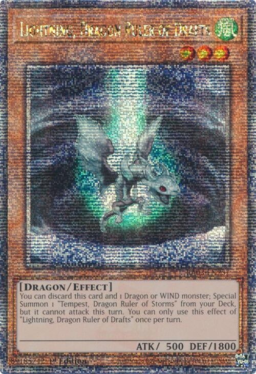 Image for Lightning, Dragon Ruler of Drafts (Quarter Century Secret Rare) (RA03-EN257) - YuGiOh
