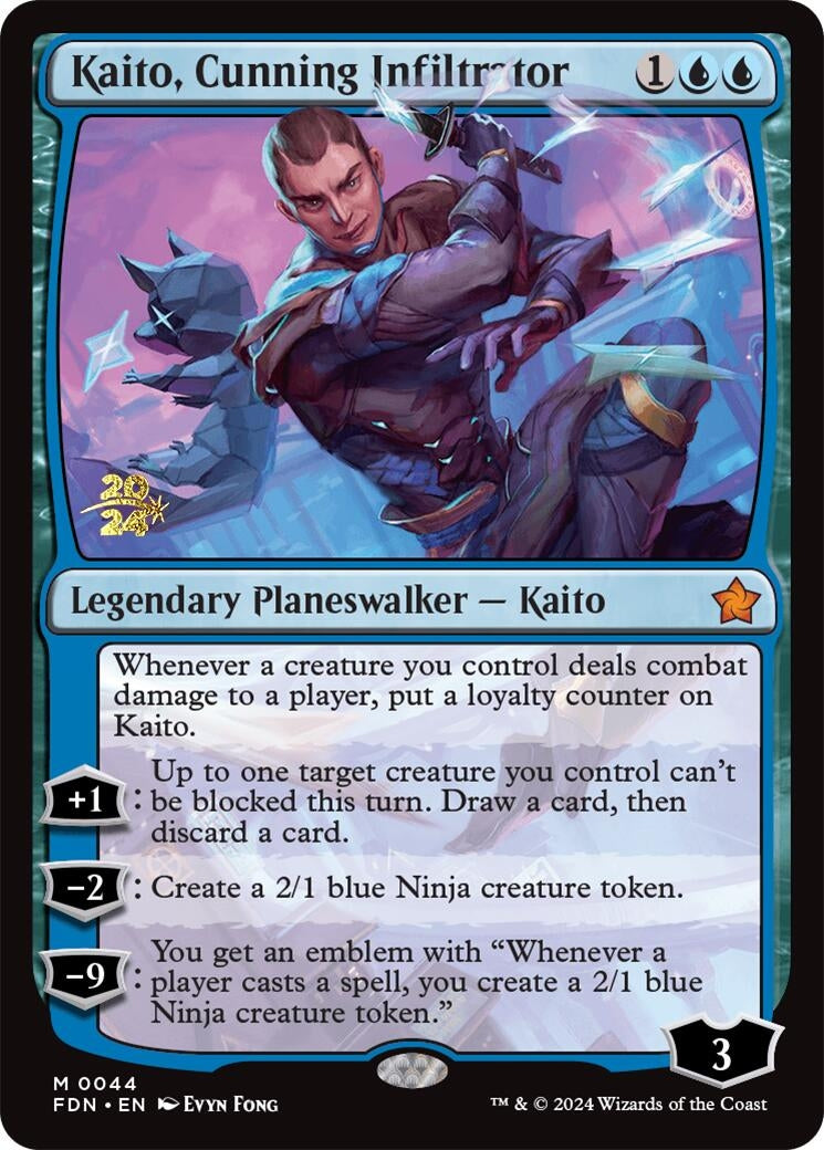 Image for Kaito, Cunning Infiltrator (44) (Prerelease Cards) - Magic: The Gathering