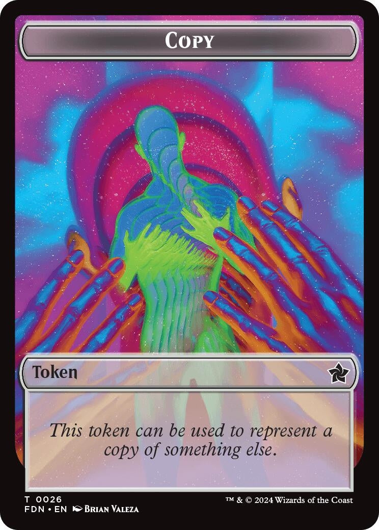 Image for Copy // Human Double-Sided Token (26 // 3) (Foundations) - Magic: The Gathering