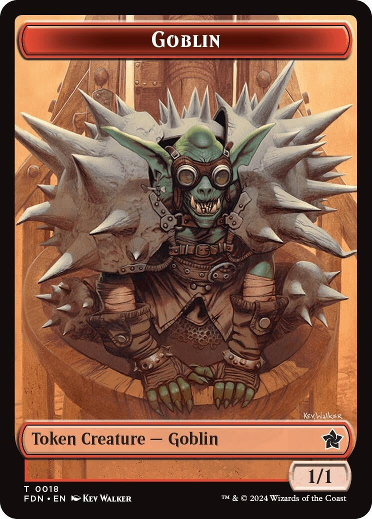 Image for Goblin // Treasure Double-Sided Token (18 // 23) (Foundations) - Magic: The Gathering