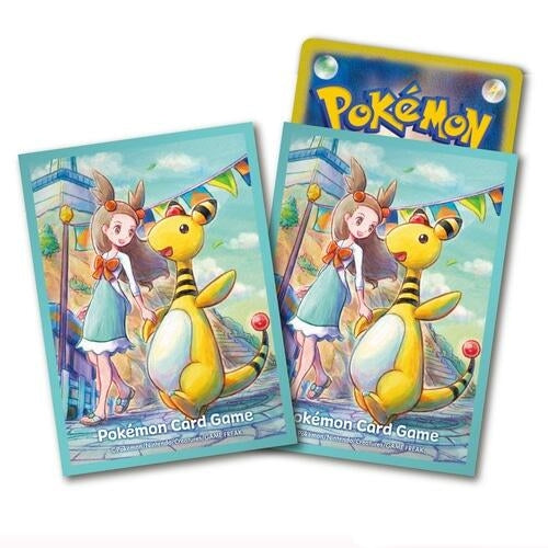Image for Pokemon TCG: Pokemon Center Japan: Ampharos & Jasmine (64 Pack) - Card Sleeves