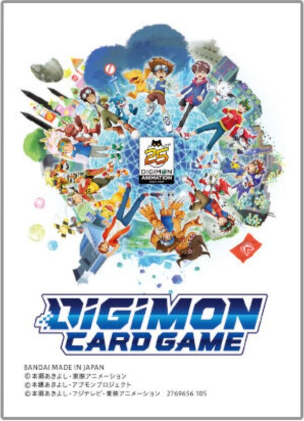Image for Digimon Card Game Official Sleeves - Digimon Animation Series 25th Anniversary Set Deck Sleeves (50-Pack) - Card Sleeves