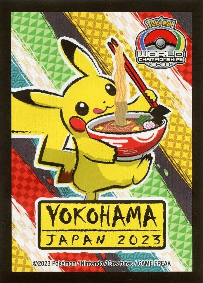 Image for Pokemon TCG: 2023 Japan International Championship Pikachu Ramen Card Sleeves (64 Pack) - Card Sleeves