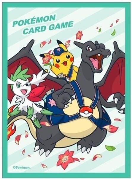 Image for Pokemon TCG: Pokemon Center Japan Exclusive Card Sleeves - Shaymin & Charizard & Pikachu, Special Delivery (64-Pack) - Card Sleeves