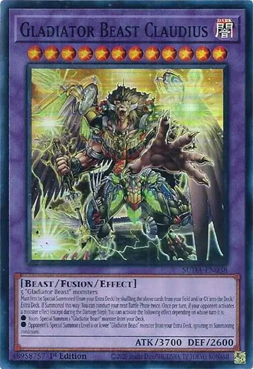 Image for Gladiator Beast Claudius (SUDA-EN038) (SUDA) - YuGiOh