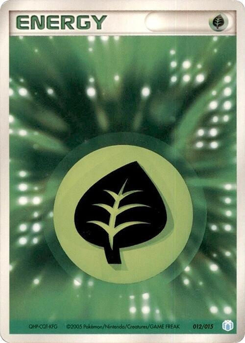 Basic Grass Energy (012/015) (Gift Box Mew - Lucario (Crawdaunt Quarter Deck))