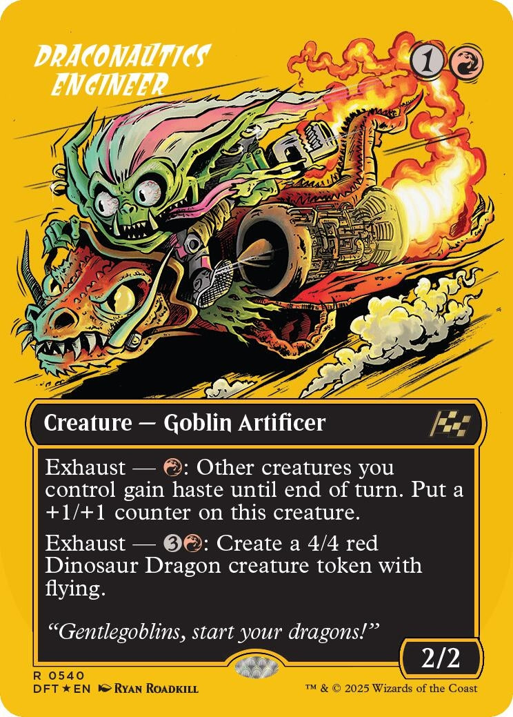 Image for Draconautics Engineer (Borderless) (First-Place Foil) (540) (Aetherdrift) - Magic: The Gathering